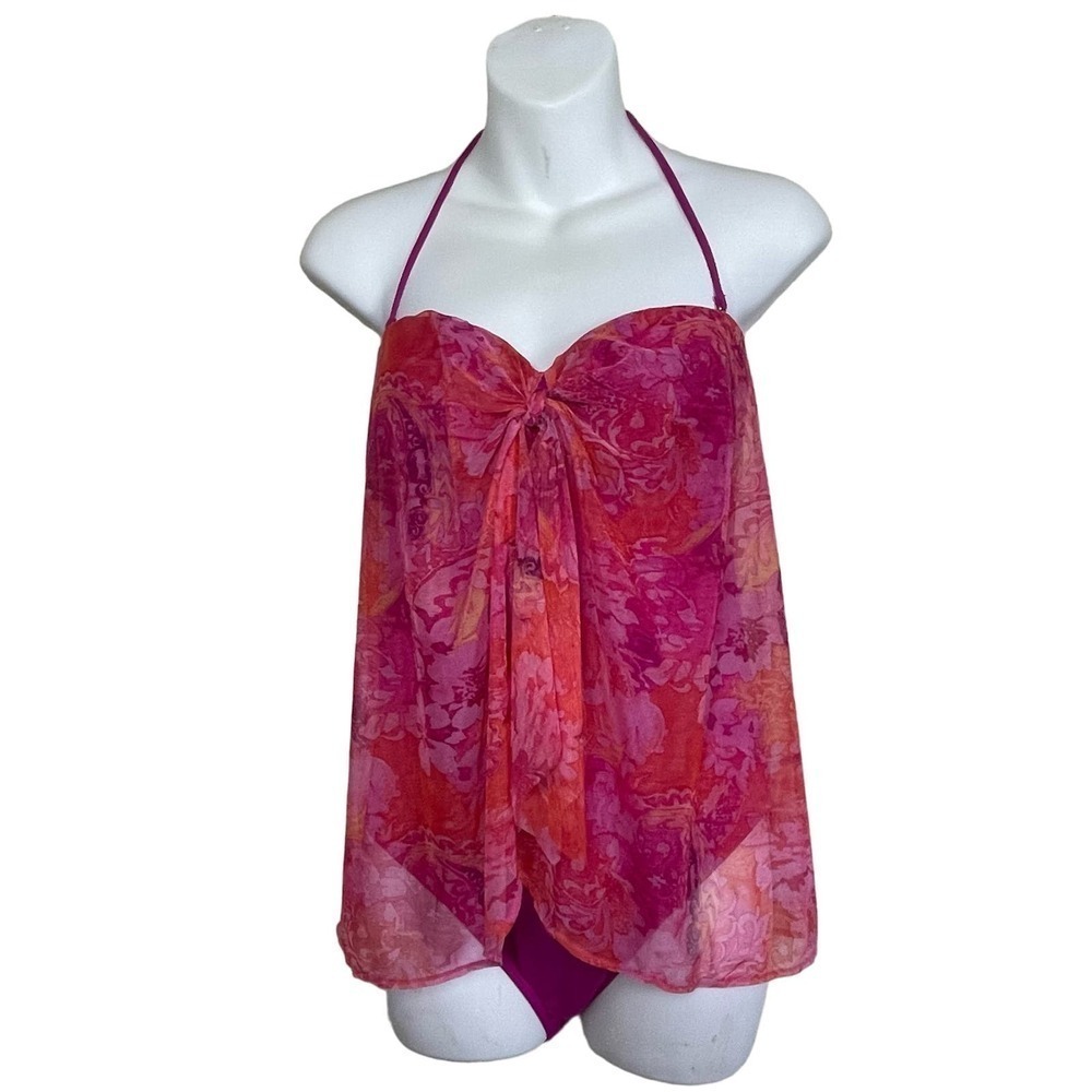 Lauren Ralph Lauren Calypso Flyaway One Piece Floral Swimsuit Size 8